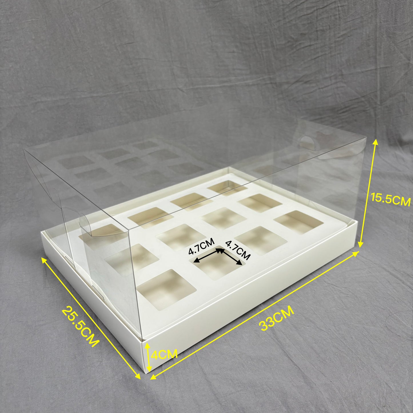 10 Boxes 12-count 5OZ Shooter Square Dessert Cup Box