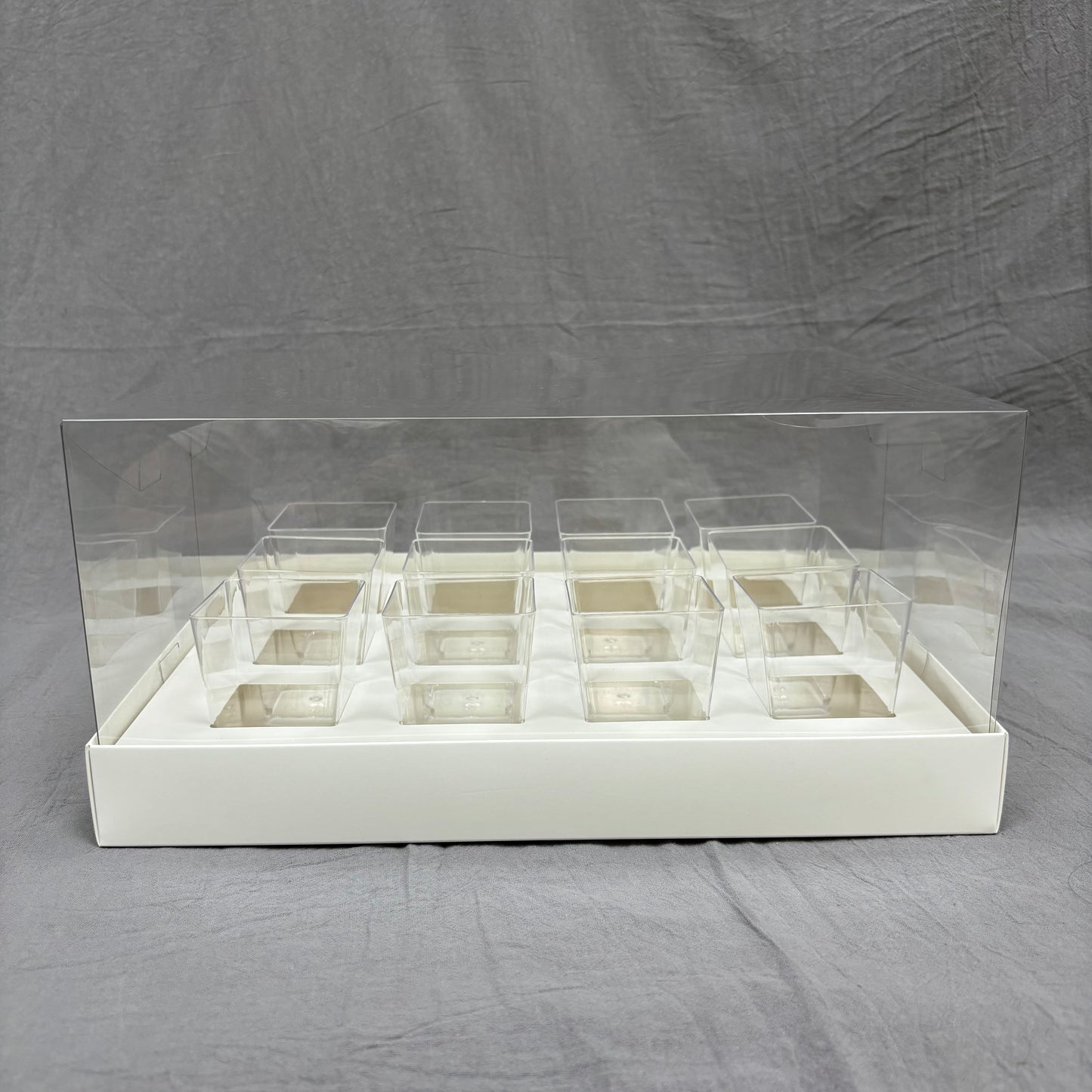 10 Boxes 12-count 5OZ Shooter Square Dessert Cup Box