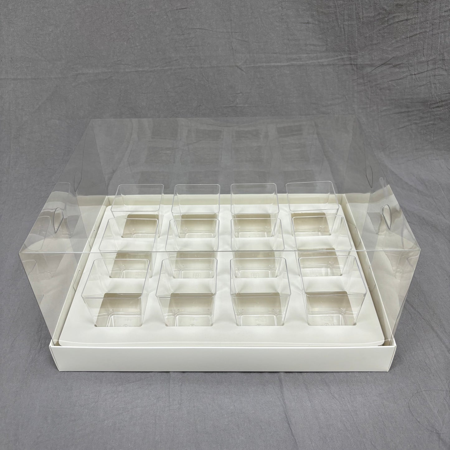 10 Boxes 12-count 5OZ Shooter Square Dessert Cup Box