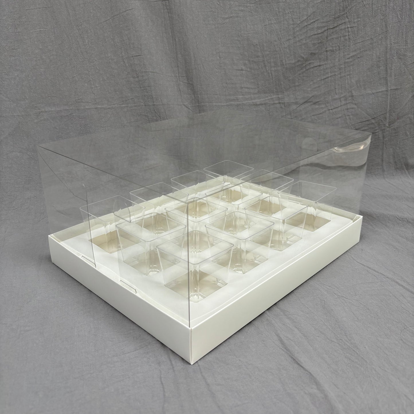 10 Boxes 12-count 5OZ Shooter Square Dessert Cup Box