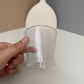 100PCS 200ML acrylic clear round cup with clear spoon