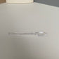 100PCS 200ML acrylic clear round cup with clear spoon