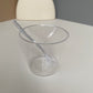 100PCS 200ML acrylic clear round cup with clear spoon