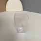 100PCS 3.4OZ acrylic clear square cup (clear spoon included)