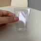 100PCS 3.4OZ acrylic clear square cup (clear spoon included)