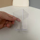 100PCS 3.4OZ acrylic clear square cup (clear spoon included)