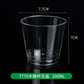 100PCS 200ML acrylic clear round cup with clear spoon
