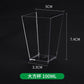 100PCS 3.4OZ acrylic clear square cup (clear spoon included)