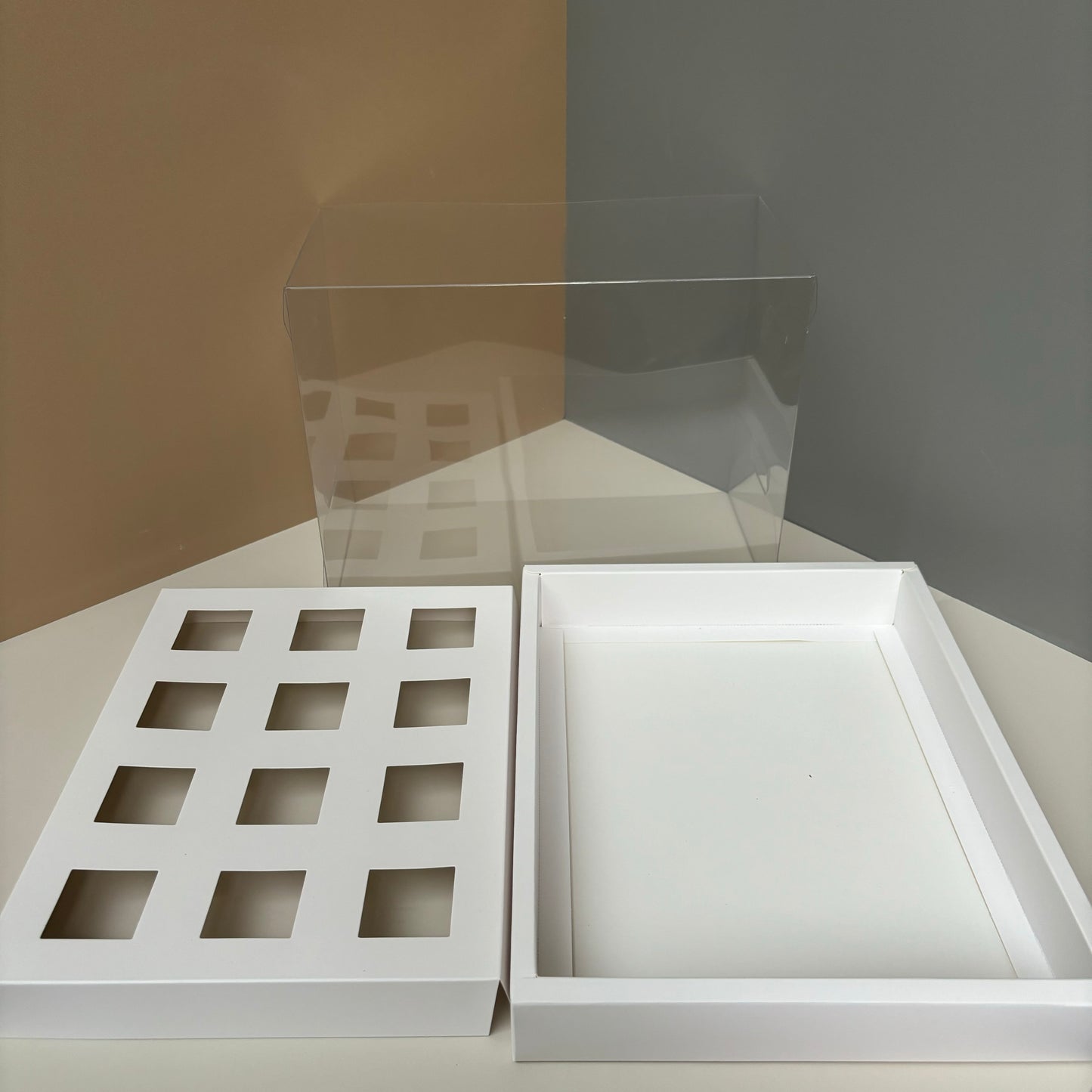 10 boxes 12-count 3.4OZ square shooter box with clear lid