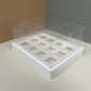 10 boxes 12-count 3.4OZ square shooter box with clear lid