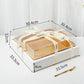 10 boxes big white base box with gold insert and ribbon