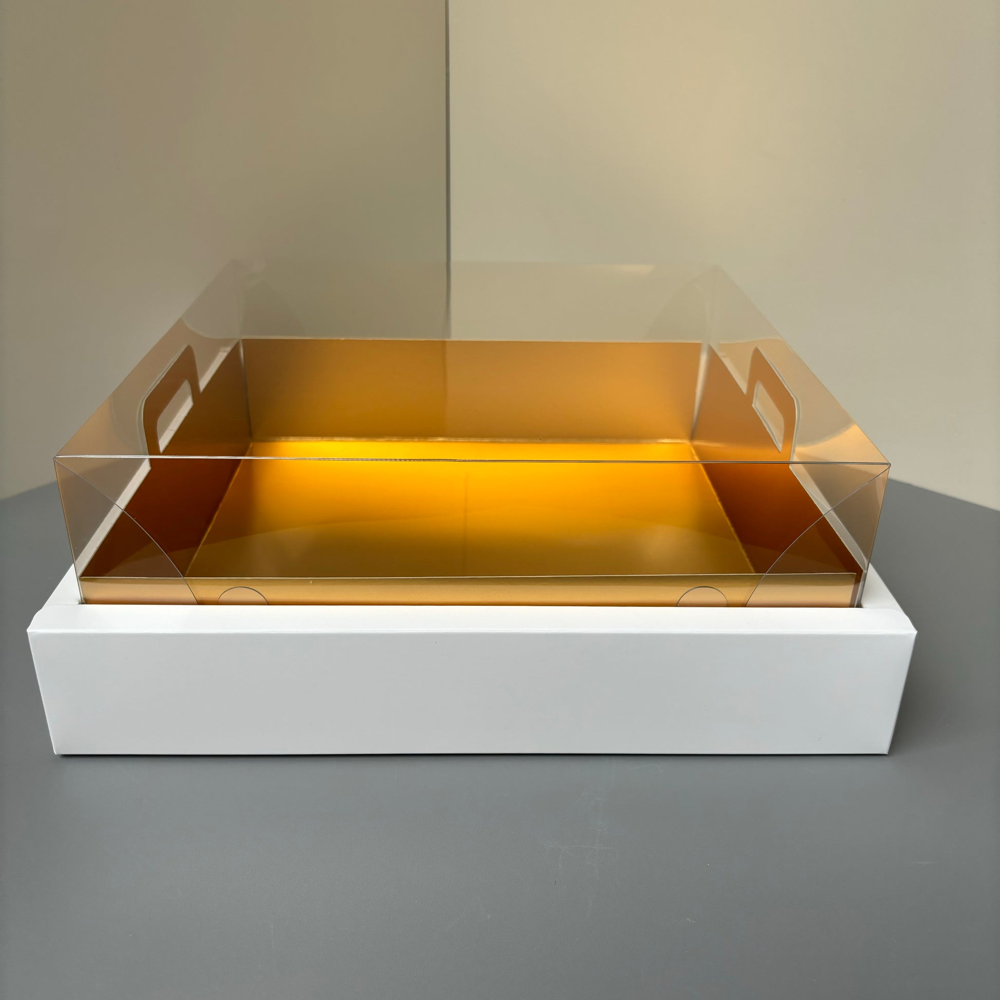 Base For Box 10 boxes big white base box with gold insert and ribbon – Beheart Packaging