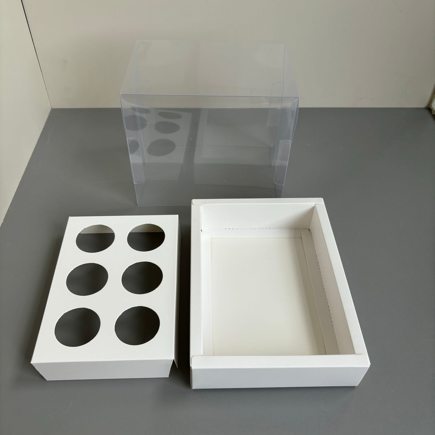 10 boxes 6-count 3OZ round shooter box with clear lid
