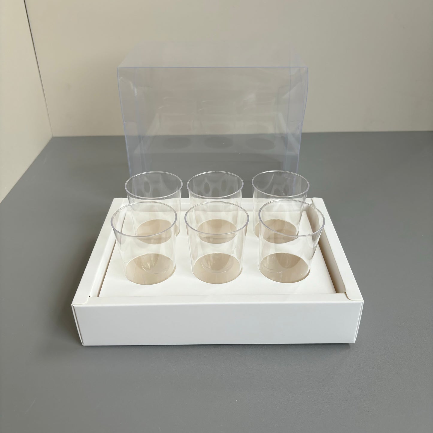 10 boxes 6-count 3OZ round shooter box with clear lid