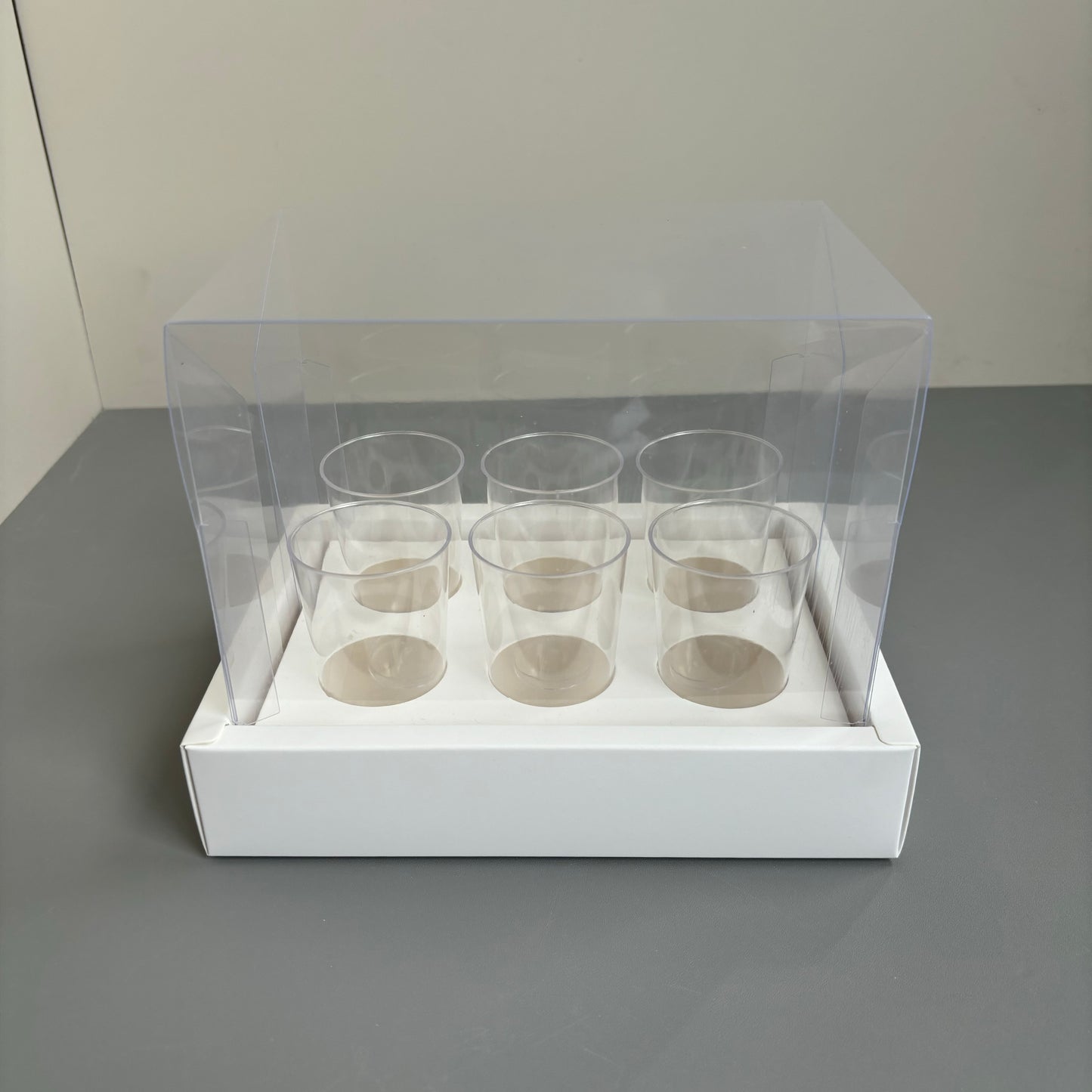 10 boxes 6-count 3OZ round shooter box with clear lid