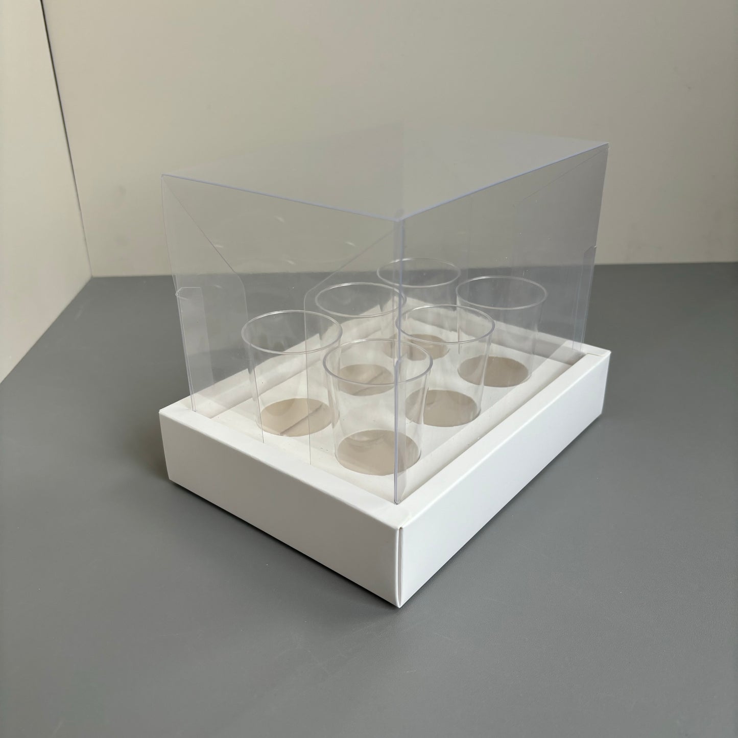 10 boxes 6-count 3OZ round shooter box with clear lid