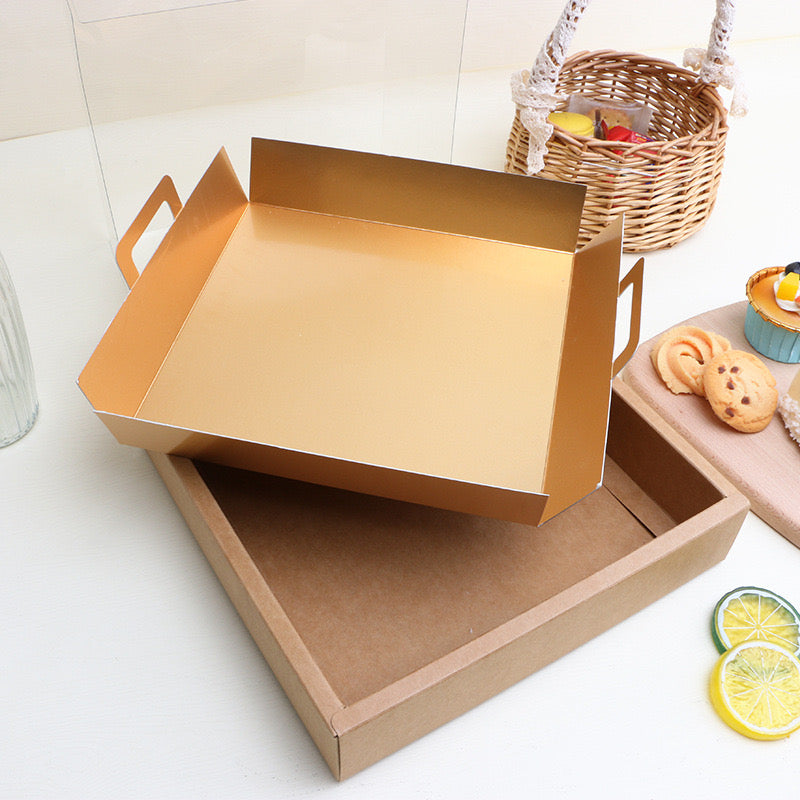 Base For Box 10 boxes 9-compartments kraft base box with gold insert – Beheart Packaging