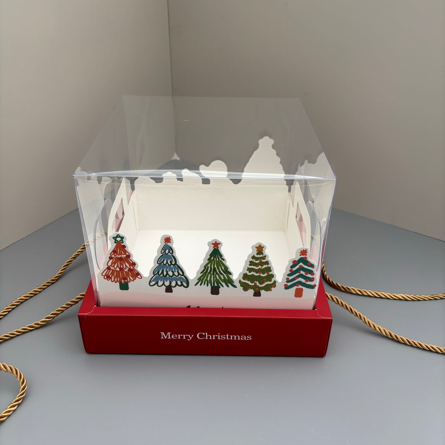 10 Boxes Christmas Cake & Dessert Gift Box with Rope