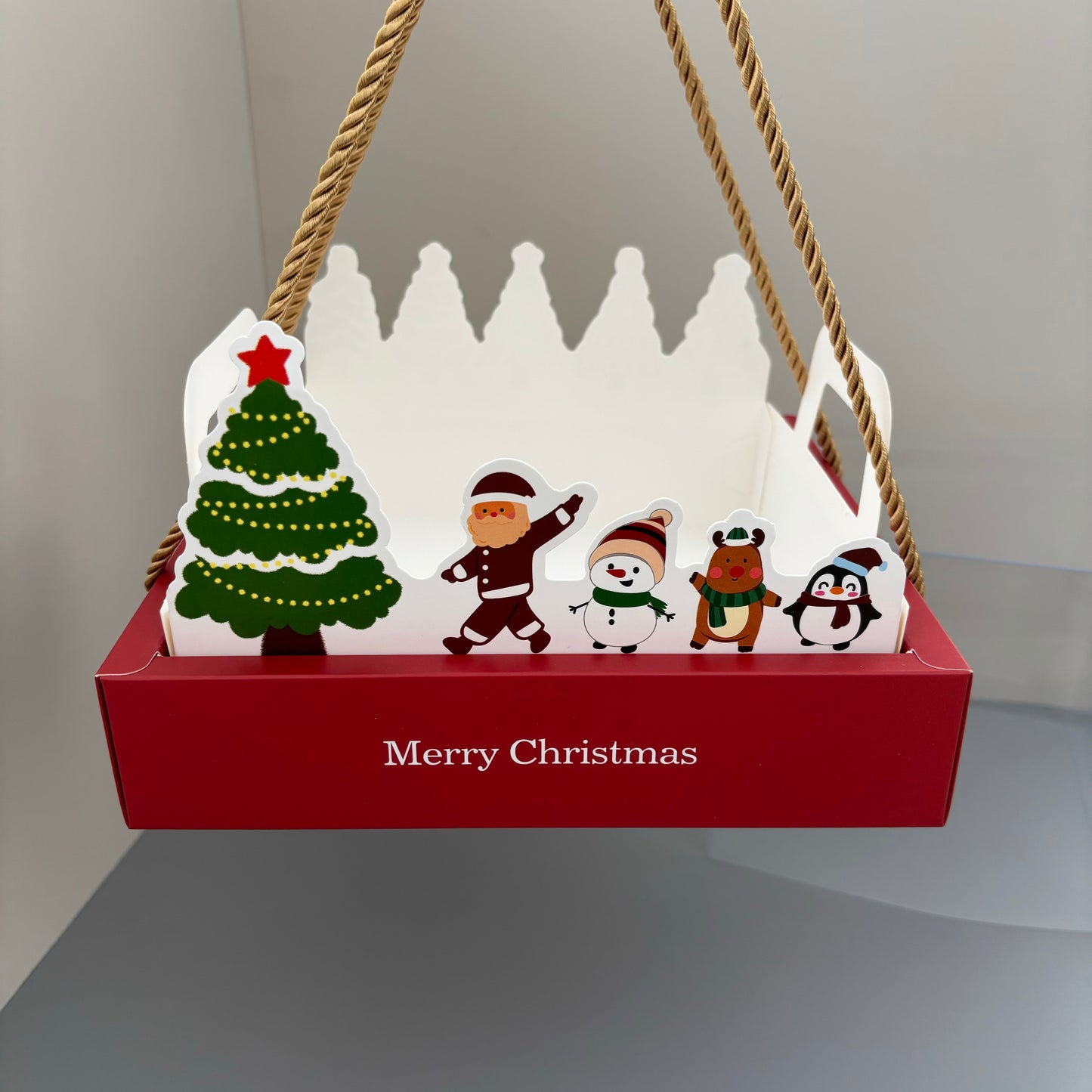 10 Boxes Christmas Cake & Dessert Gift Box with Rope