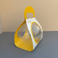 50PCS 500ML dessert clear ball with yellow paper handle and spoon