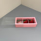 20PCS 3-strawberries Pink Paper Box with Clear Sleeve