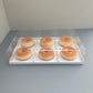 50 boxes 6 - compartments donuts dessert box with clear lid