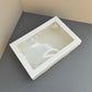 10PCS white paper card box with window for charcuterie