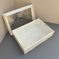 10PCS white paper card box with window for charcuterie