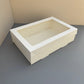 10PCS white paper card box with window for charcuterie