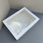 10PCS white paper card box with window for charcuterie