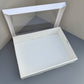 10PCS white paper card box with window for charcuterie