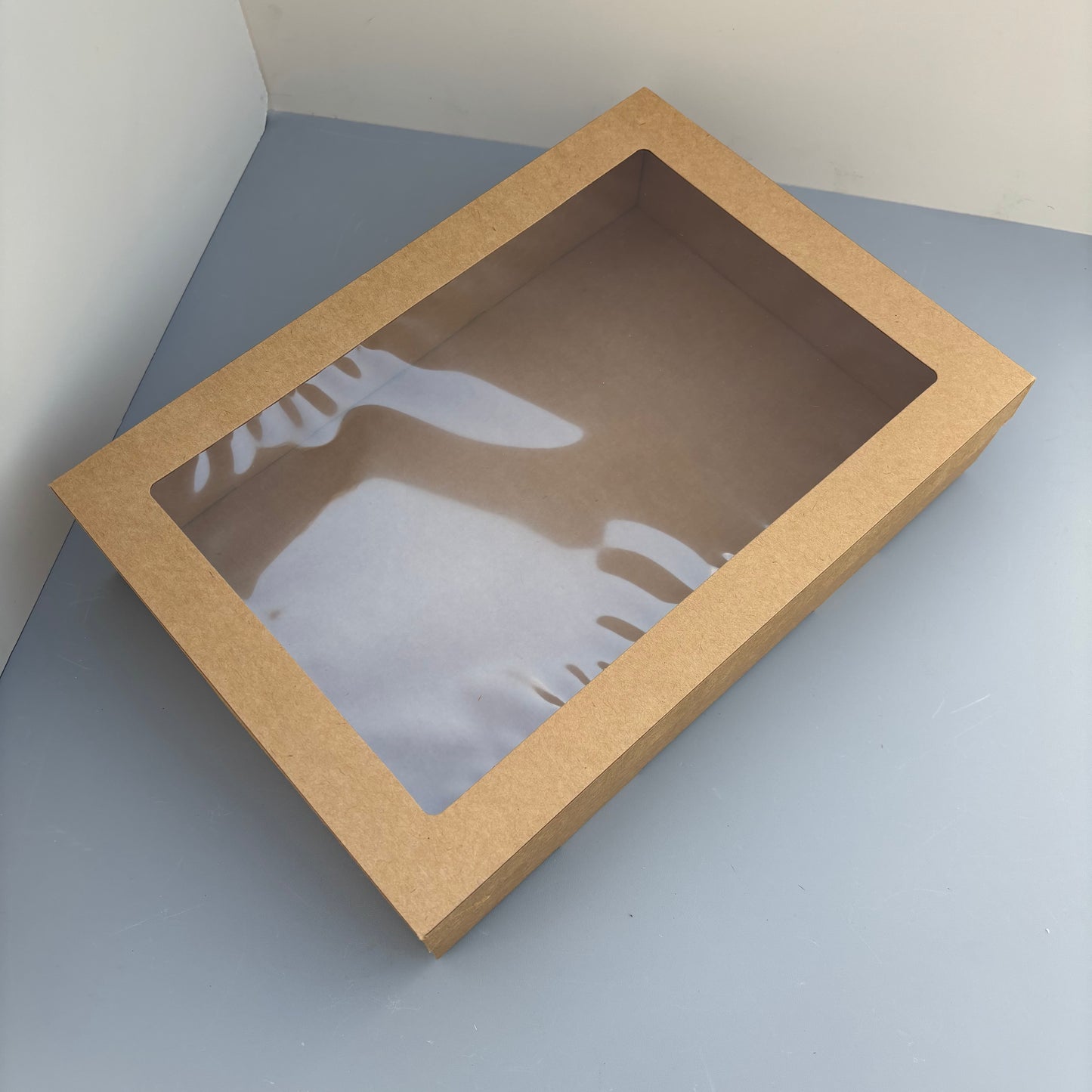 10PCS kraft paper card box with window for charcuterie
