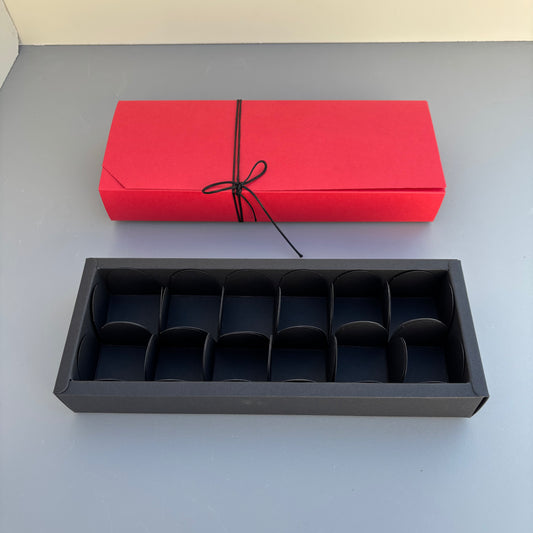 50PCS 12-chocolate box with red sleeve