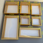 10PCS strawberry & cookies & chocolate gold paper base box with clear lid