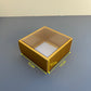 10PCS strawberry & cookies & chocolate gold paper base box with clear lid
