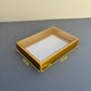 10PCS strawberry & cookies & chocolate gold paper base box with clear lid