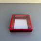 10PCS strawberry & cookies & chocolate red paper base box with clear lid