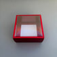 10PCS strawberry & cookies & chocolate red paper base box with clear lid