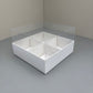 20 boxes 4-compartments white dessert box with clear lid