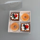 20 boxes 4-compartments white dessert box with clear lid