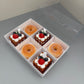 20 boxes 6-compartments white dessert box with clear lid