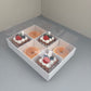 20 boxes 6-compartments white dessert box with clear lid