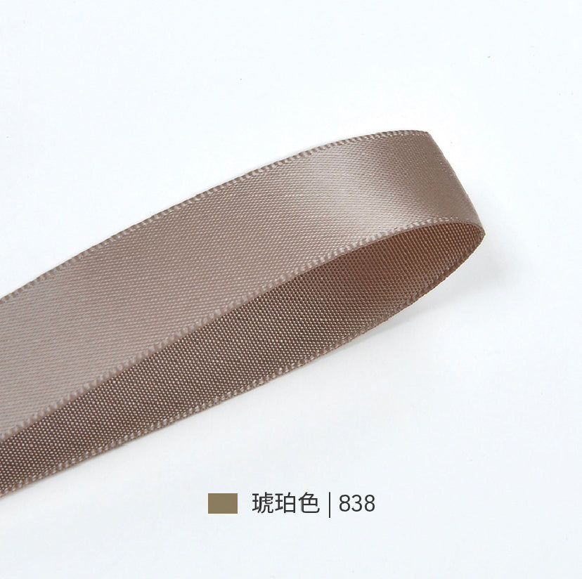 Beige & Brown Series Double Face Satin Ribbon