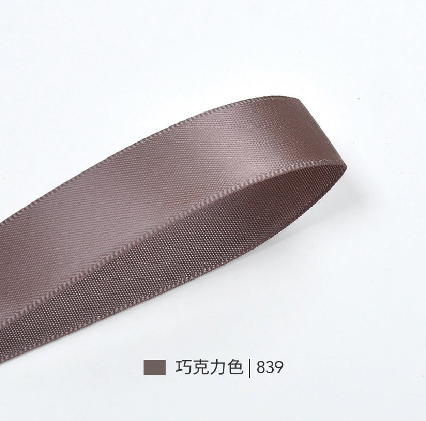 Beige & Brown Series Double Face Satin Ribbon