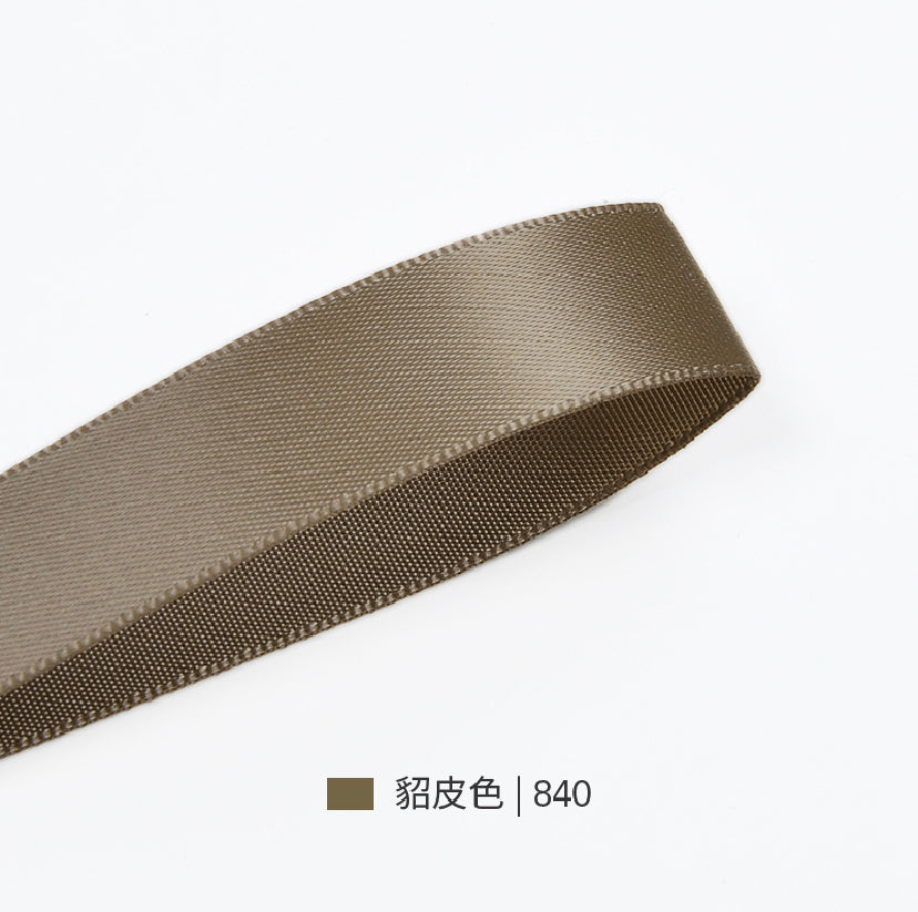 Beige & Brown Series Double Face Satin Ribbon