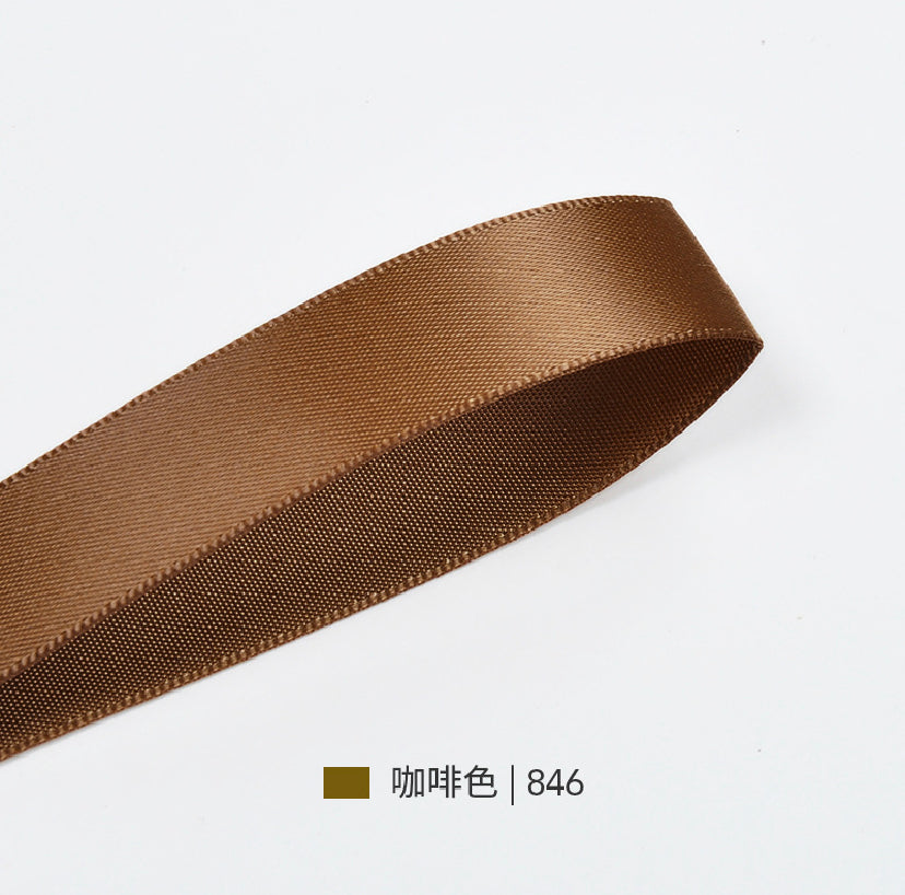 Beige & Brown Series Double Face Satin Ribbon