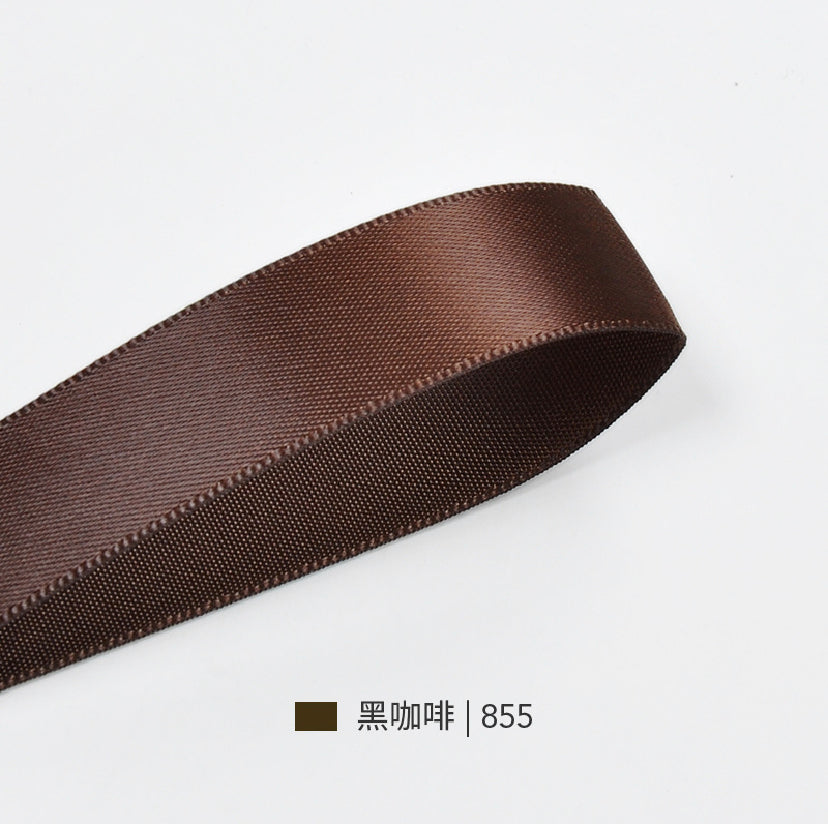Beige & Brown Series Double Face Satin Ribbon