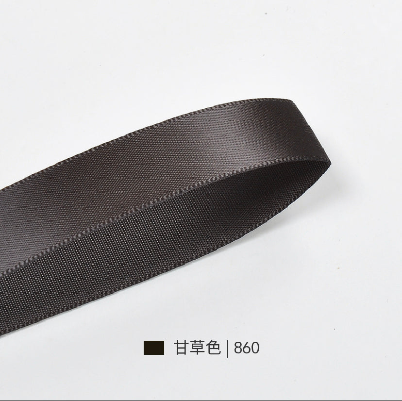 Beige & Brown Series Double Face Satin Ribbon