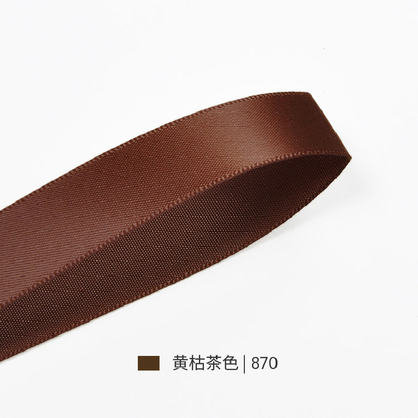 Beige & Brown Series Double Face Satin Ribbon