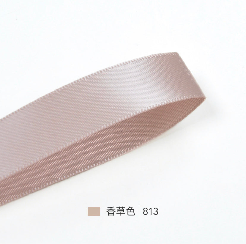 Beige & Brown Series Double Face Satin Ribbon